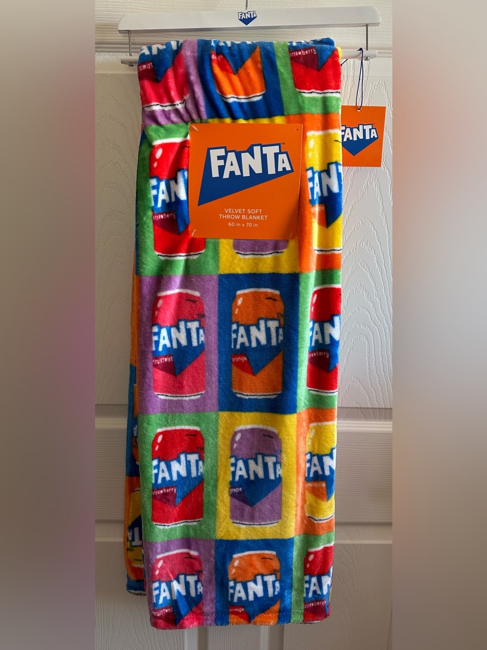 Blanket FANTA multicolor 60x70” Velvet Soft Throw New